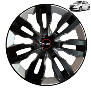 Wheel Cover for Maruti DZIRE (All VARIANTS) 14 Inch Silver/Black Wheel Cap (Available in 14 Inch) (Set of 4 Pcs) (Press Fitting) Model- DZIRE14