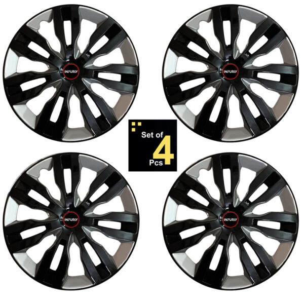 Wheel Cover for Maruti DZIRE (All VARIANTS) 14 Inch Silver/Black Wheel Cap (Available in 14 Inch) (Set of 4 Pcs) (Press Fitting) Model- DZIRE14 - Image 2