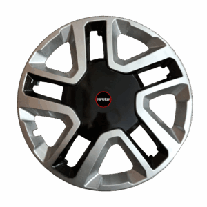 Maruti Suzuki Brezza Silver/Black Wheel Cover/Cap for All 15 Inch Cars (Size 15 Inch) (Set of 4 Pcs)