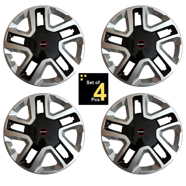 Maruti Suzuki Brezza Silver/Black Wheel Cover/Cap for All 15 Inch Cars (Size 15 Inch) (Set of 4 Pcs) - Image 3