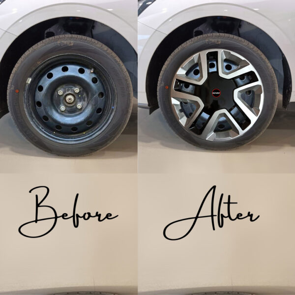 Maruti Suzuki Brezza Silver/Black Wheel Cover/Cap for All 15 Inch Cars (Size 15 Inch) (Set of 4 Pcs) - Image 4