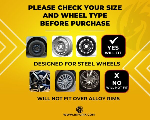 SNAKE (Sn01) Silver/Black Wheel Cover/Cap for All 13 Inch Cars (Size 13 Inch) (Set of 4 Pcs) (Press Fitting) - Image 4