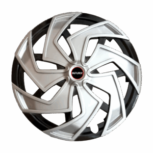Spider Silver/Black Wheel Cover/Cap for All 15 Inch Cars (Size 15 Inch) (Set of 4 Pcs)