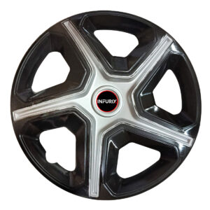 Tata Nexon Silver/Black Wheel Cover/Cap for All 15 Inch Cars (Size 15 Inch) (Set of 4 Pcs)