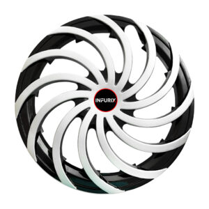 SNAKE (Sn01) Silver/Black  Car Wheel Cover/Cap for All 12 Inch Alto (Size 12 Inch) (Set of 4 Pcs) (Press Fitting)