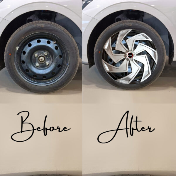 Spider Silver/Black Wheel Cover/Cap for All 15 Inch Cars (Size 15 Inch) (Set of 4 Pcs) - Image 3