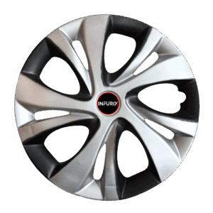 Swift Silver/Black Wheel Cover/Cap for All 14 Inch Cars (Size 14 Inch) (Set of 4 Pcs) (Press Fitting)