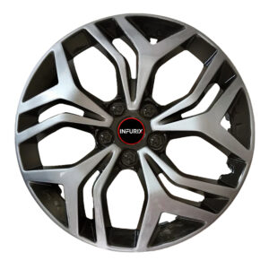 Wheel Cover Silver/Black for All 14 Inch Cars (Size 14 Inch) (Set of 4 Pcs) (Press Fitting) (R14) Model:Jaguar